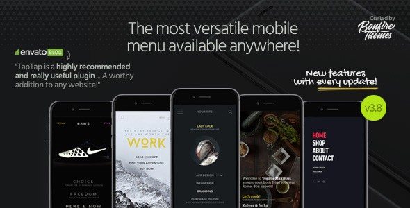 TapTap A Super Customizable Mobile Menu Plugin
