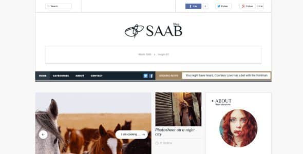 Tesla Themes Saab WordPress Theme