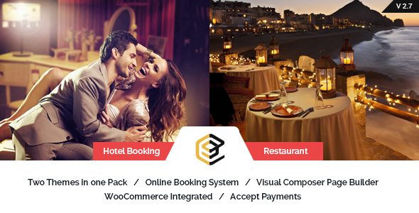 Restaurant and Hotel WordPress Theme Pearl