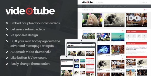 Product Image - VideoTube A Responsive Video WordPress Theme 3.4.6 Product Image - VideoTube A Responsive Video WordPress Theme 3.4.6