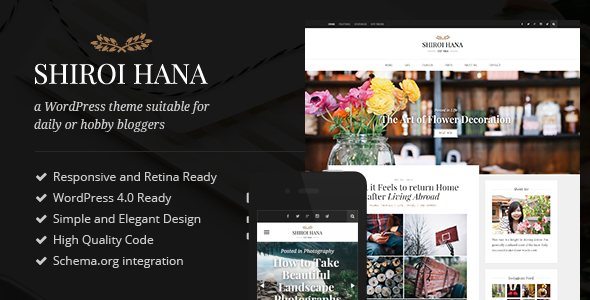Shiroi Hana An Elegant Blogging Theme