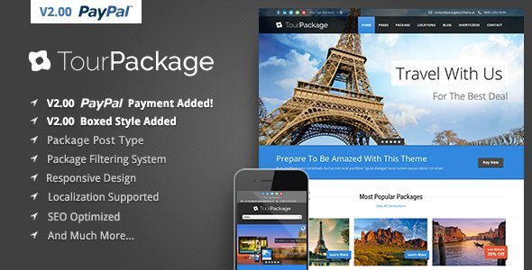 Product Image - Tour Package-WordPress Travel/Tour Theme 2.10