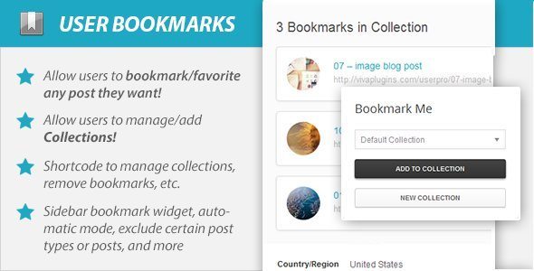 WordPress User Bookmarks Standalone version