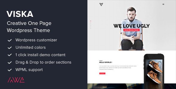 Viska Creative One Page WordPress Theme