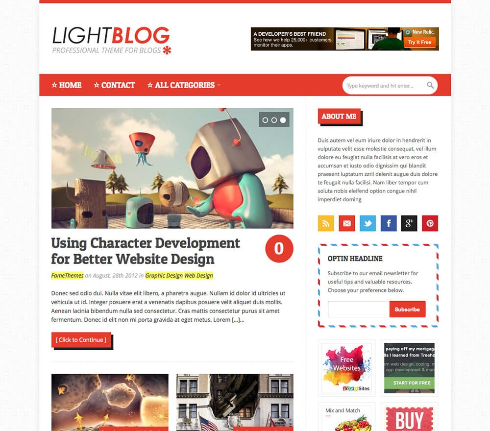 FameThemes LightBlog WordPress Theme