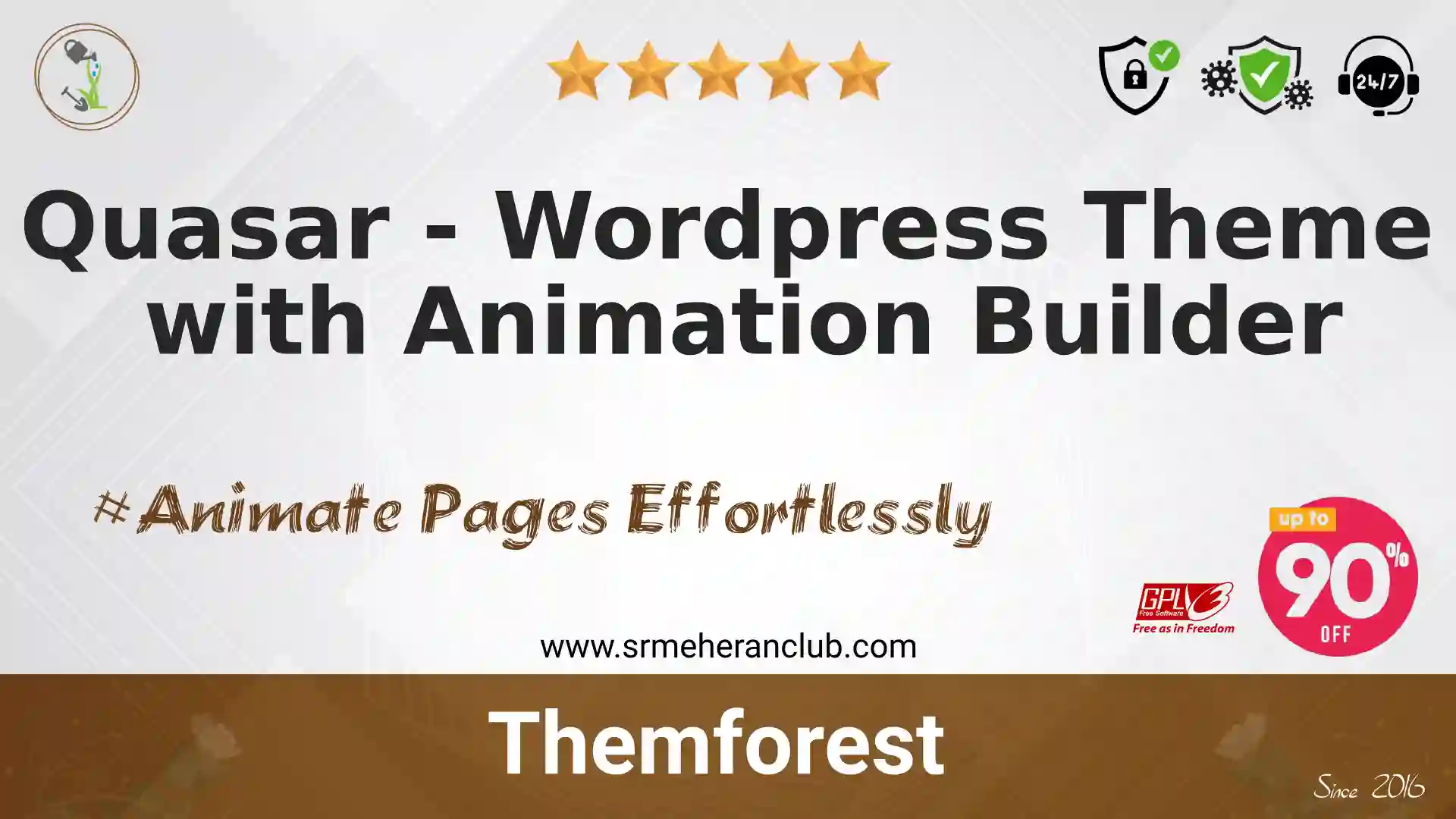 Quasar – WordPress Theme with Animation Builder — Theme by Themeforest