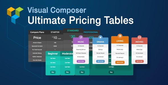 Visual Composer Ultimate Pricing Tables Addon