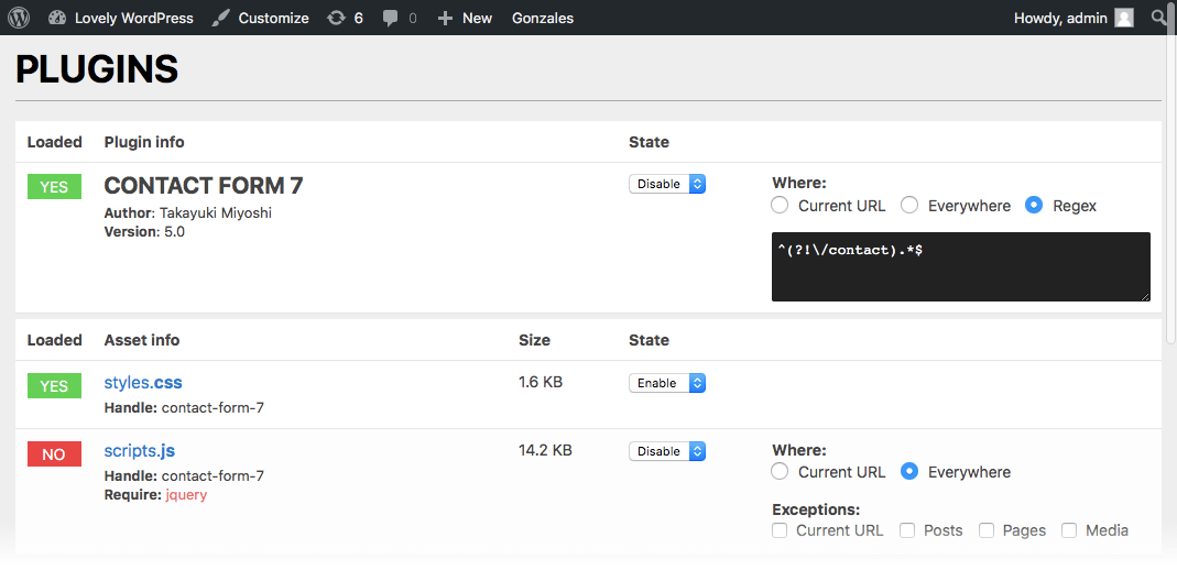Gonzales WordPress Plugin