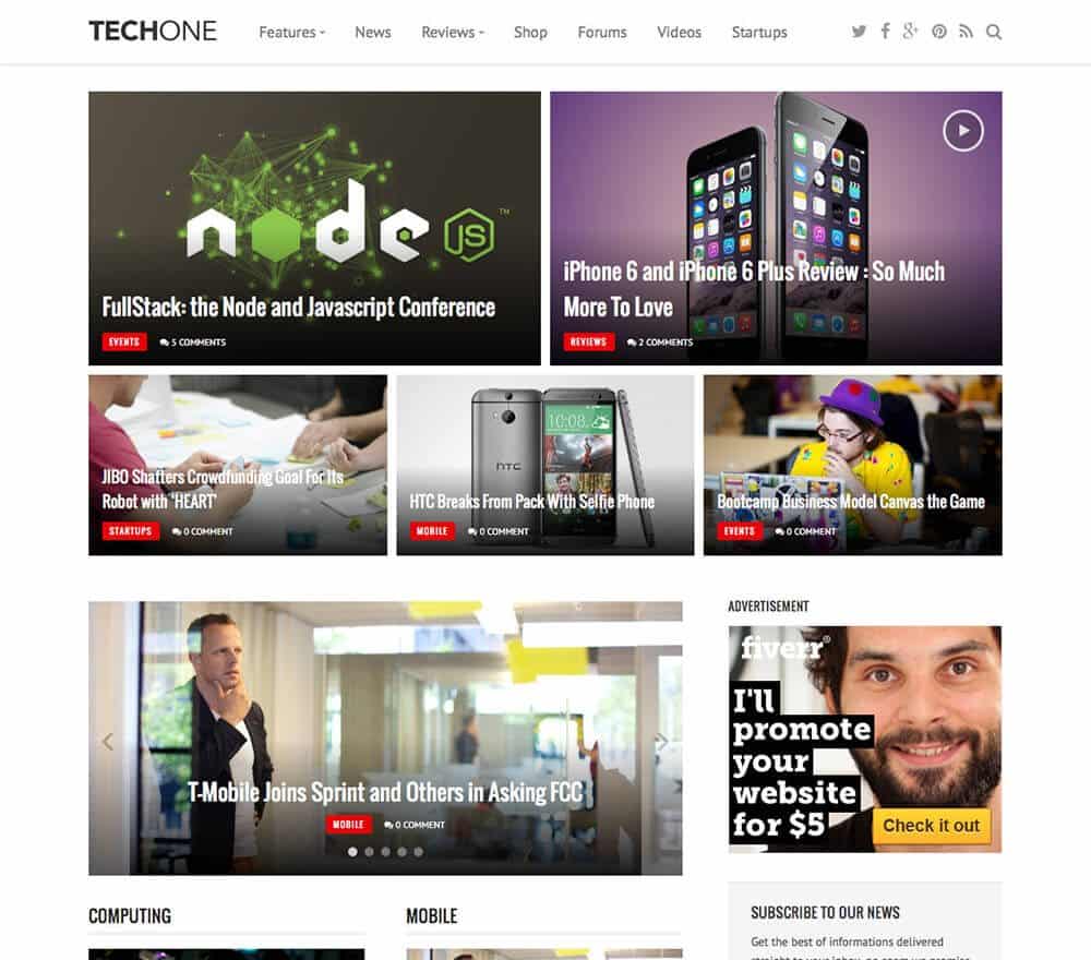 FameThemes Techone WordPress Theme 1.0.5