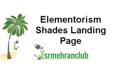 Elementorism Shades Landing Page
