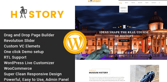 History - Museum & Exhibition WordPress Theme