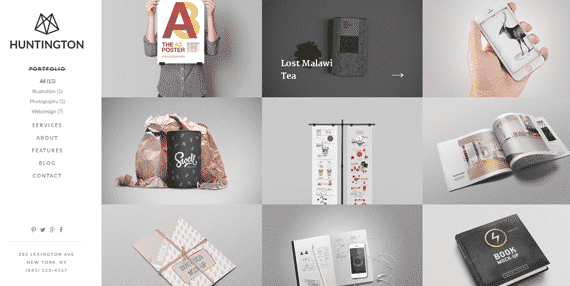 Huntington – Responsive Portfolio WordPress Theme