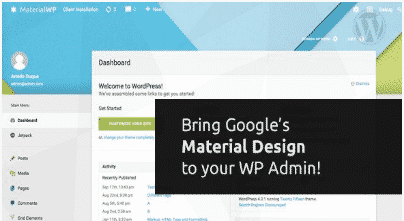 Material WP – Material Design Dashboard Theme