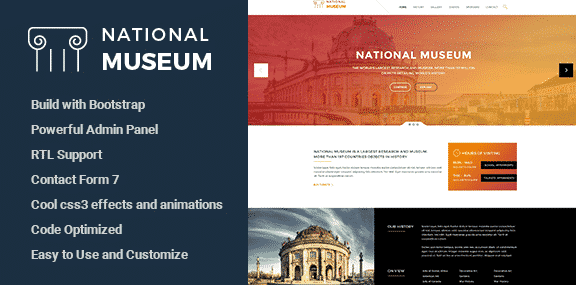 Museum - Responsive WordPress Theme