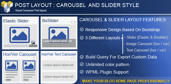 Post Layout: Carousel + Slider for Visual Composer