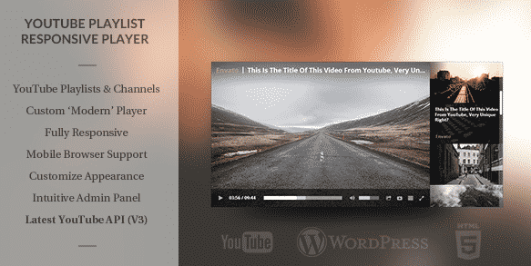 Wordpress Responsive Youtube Playlist Video Player