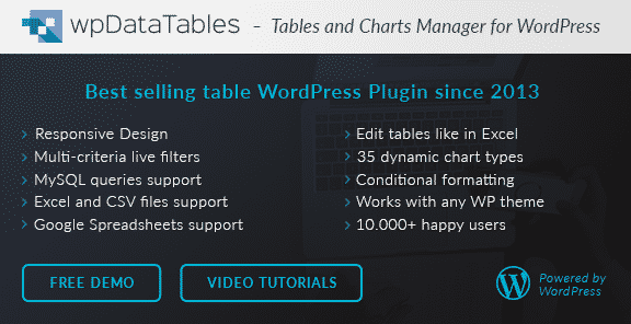 wpDataTables - Tables and Charts Manager for WordPress 6.7.1