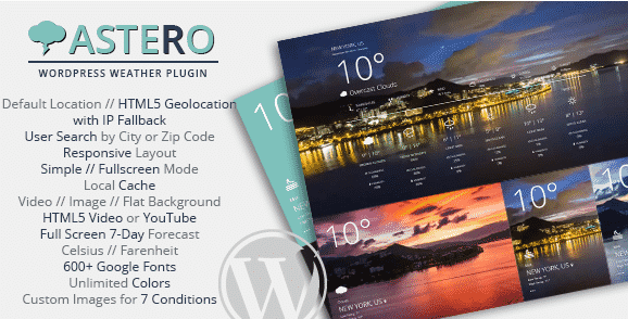 Product Image - Astero – WordPress Weather Plugin 2.0.1