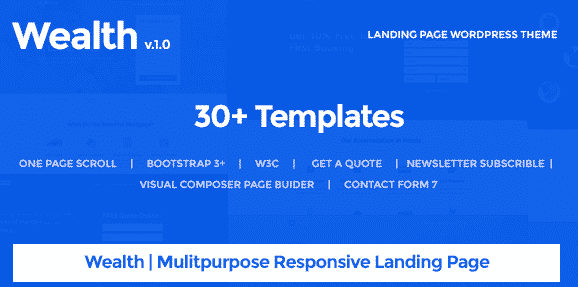 Wealth – Multi-Purpose Landing Page WordPress Theme