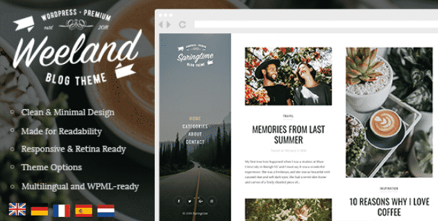 Weeland - Masonry Lifestyle WordPress Blog Theme