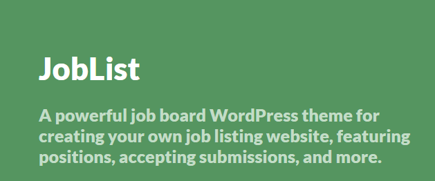 Theme Junkie Joblist WordPress Theme