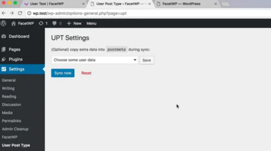 FacetWP User Post Type Addon