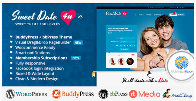 Sweet Date - More than a Wordpress Dating Theme 3.7.3