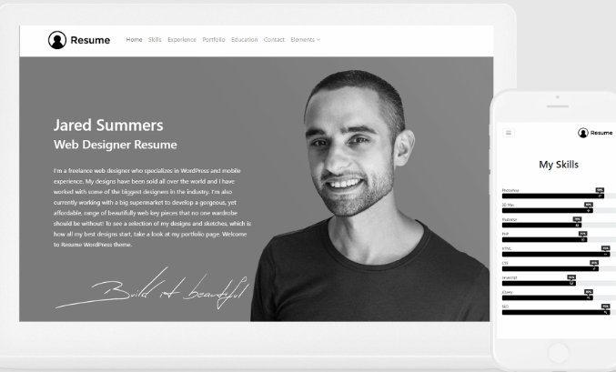 VisualModo Resume WordPress Theme