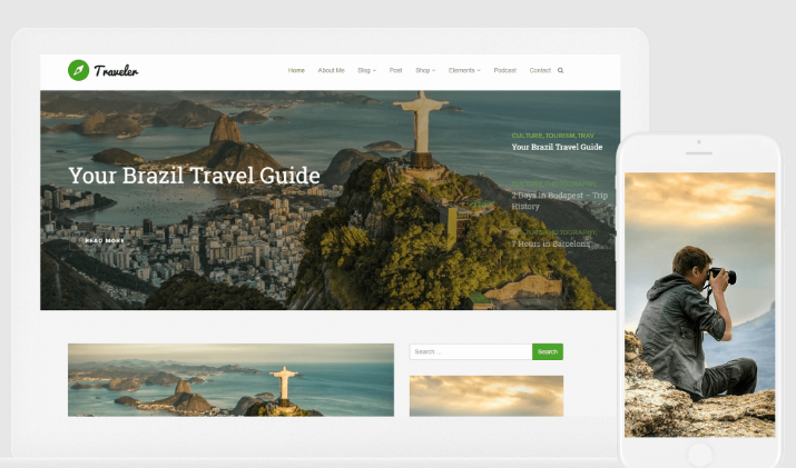 VisualModo Traveler WordPress Theme