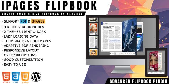 Product Image - iPages Flipbook For WordPress 1.4.2