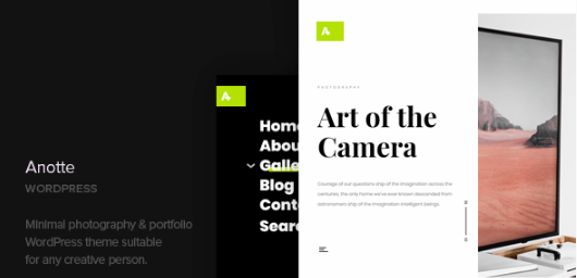 Anotte - Horizontal Photography WordPress Theme