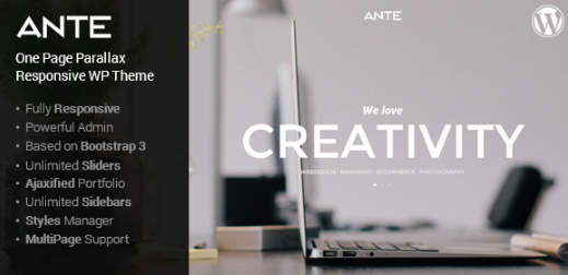 Ante - The Ultimate WordPress Parallax Theme