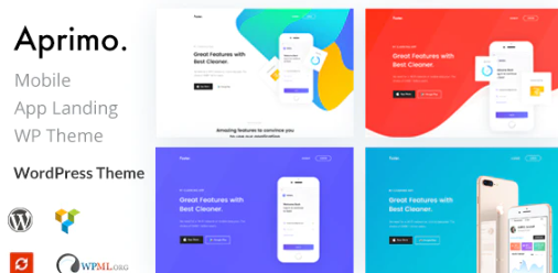 Aprimo - Mobile & App Landing WordPress Theme
