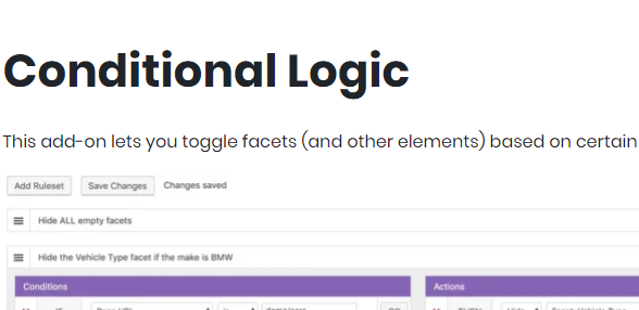 FacetWP – Conditional Logic