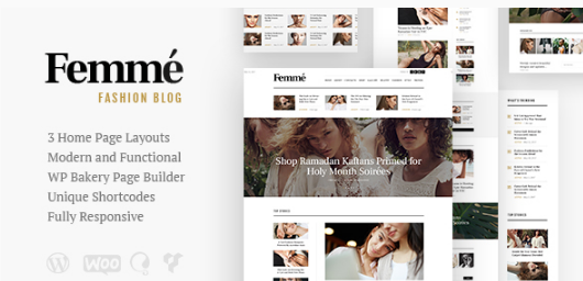 Femme - Online Magazine & Fashion Blog WP Theme
