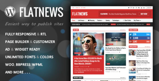 FlatNews – Responsive Magazine WordPress Theme 5.9