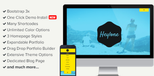 Heylone - One Page Parallax WordPress Theme
