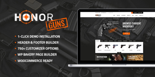 Honor - Shooting Club & Weapon Store WP Theme