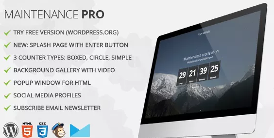 Maintenance PRO – WordPress plugin
