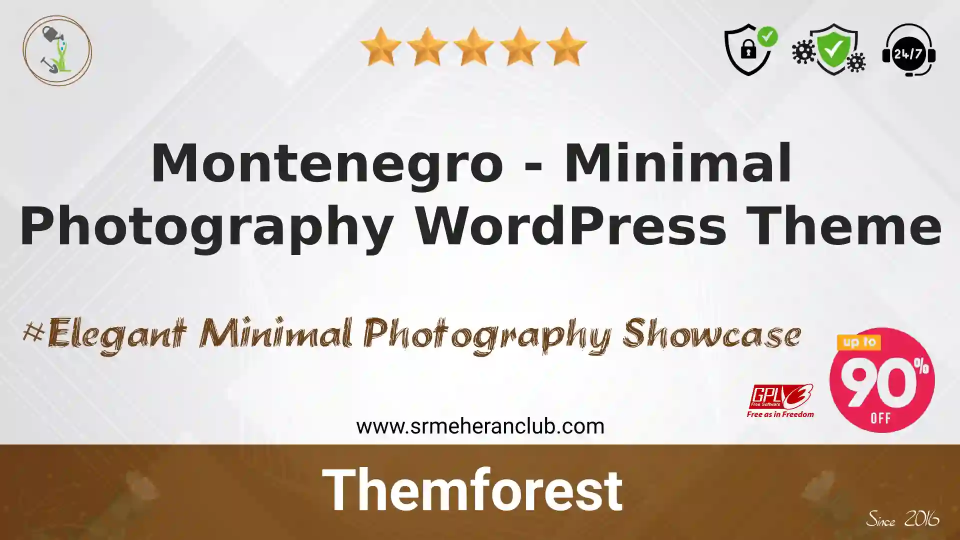 Montenegro – Minimal Photography WordPress Theme — Theme by Themeforest