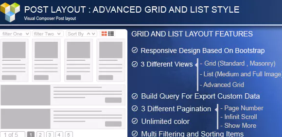 PW Grid/List Post Layout For Visual Composer