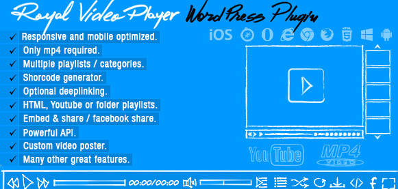Royal Video Player Wordpress Plugin