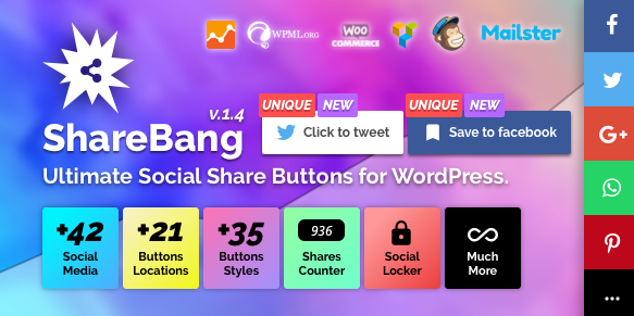 ShareBang, Ultimate Social Share Buttons for WP
