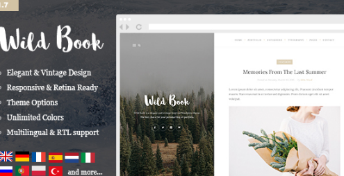 Wild Book - Vintage Blog & Portfolio Theme