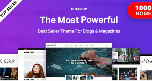 Product Image - CheerUp Blog / Magazine – WordPress Blog Theme 8.1.0