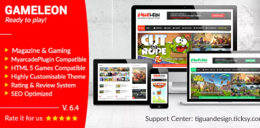 Product Image - Gameleon – WordPress Arcade Theme & News Magazine 8.1