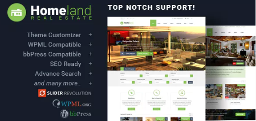 Homeland – Responsive Real Estate Theme for WordPress 3.3.1(m)