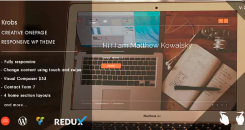 Krobs – Personal Onepage Responsive WP Theme