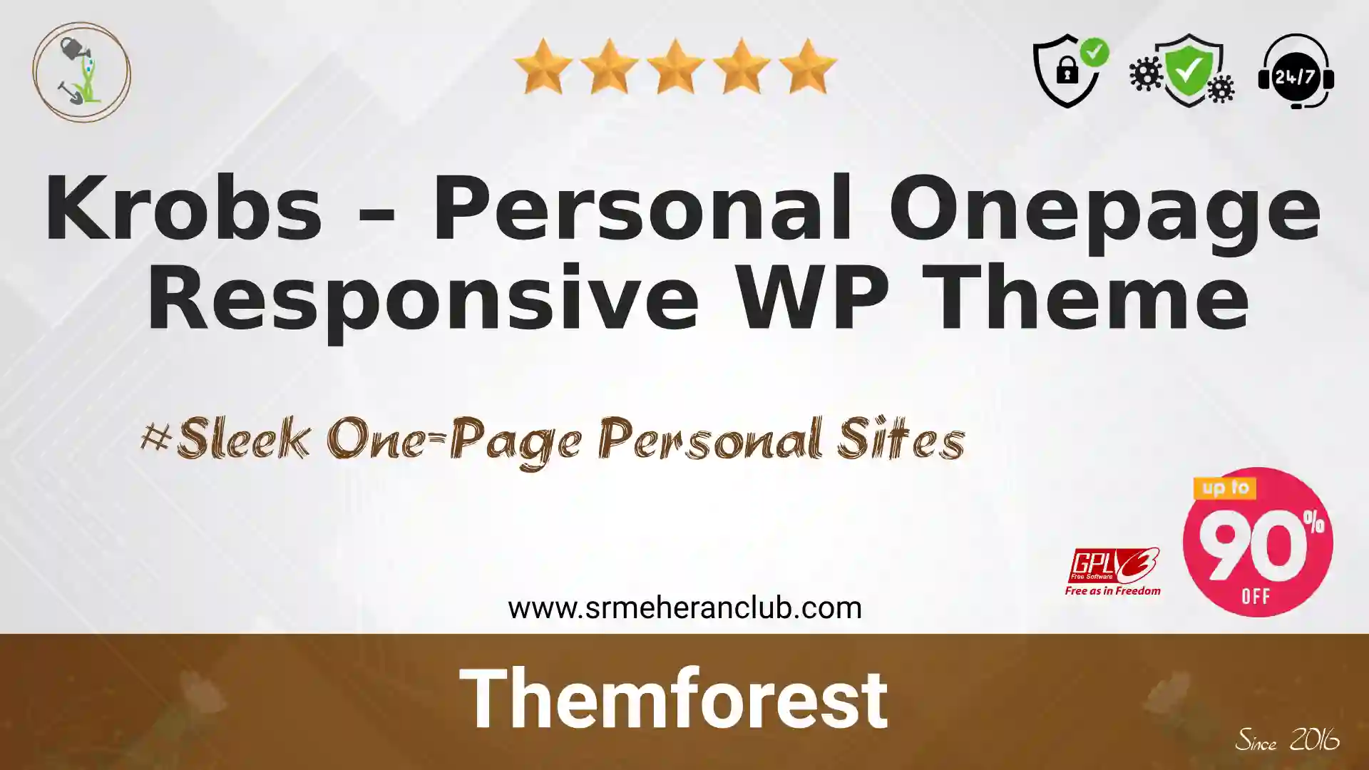 Krobs – Personal Onepage Responsive WP Theme — Theme by Themeforest
