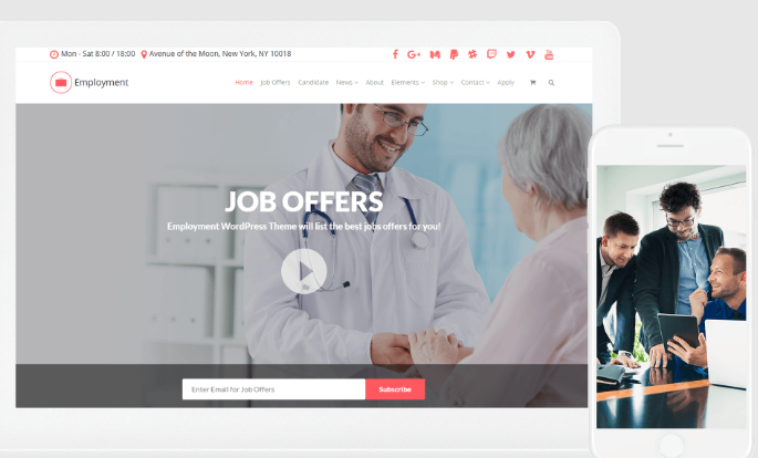 VisualModo Employment WordPress Theme